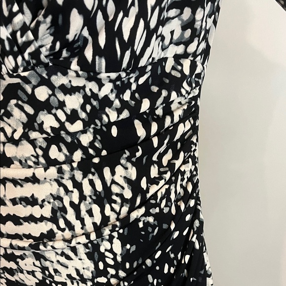 Lauren Ralph Lauren Women’s Black and Cream Long Sleeve Dress Size 12 - Picture 4 of 8